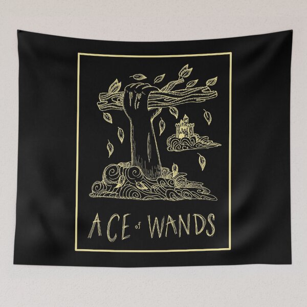 Item preview, The Ace of Wands Tarot Card designed and sold by Owl-n-bear.