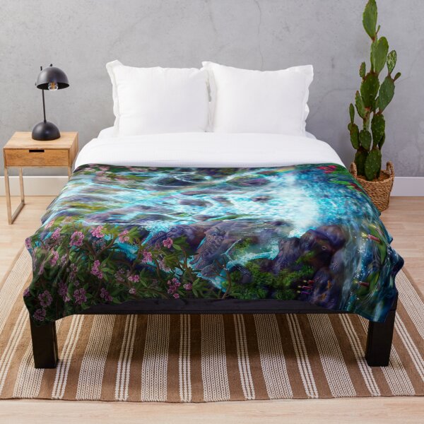 Item preview,  En los antiguos arroyos en cascada, donde las montañas se mezclan con los cielos, hay templos que fluyen.

La refrescante primavera genera una flora fantástica designed and sold by Brett Warniers.