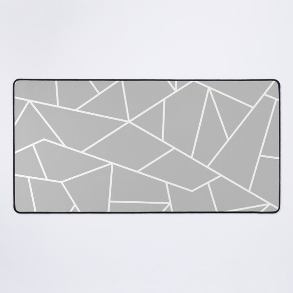 Item preview, White Mosaic Lines On Silver Gray designed and sold by rewstudio.
