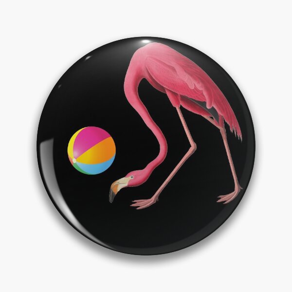 Item preview, Vintage Pink Flamingo: Beachball Player designed and sold by OutofFocusShop.