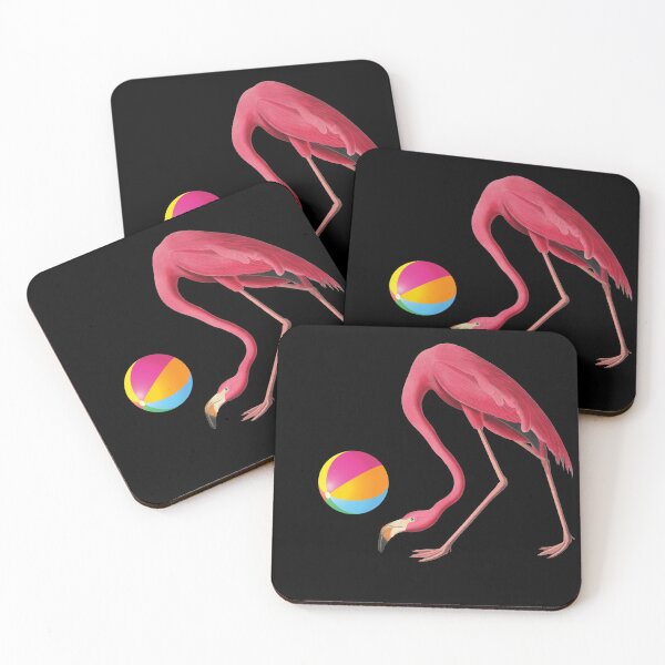 Item preview, Vintage Pink Flamingo: Beachball Player designed and sold by OutofFocusShop.