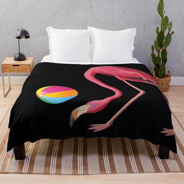 Item preview, Vintage Pink Flamingo: Beachball Player designed and sold by OutofFocusShop.