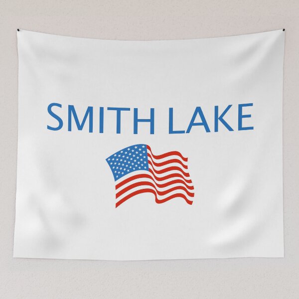 Item preview, Smith Lake with USA Flag designed and sold by AlabamaLakeLife.