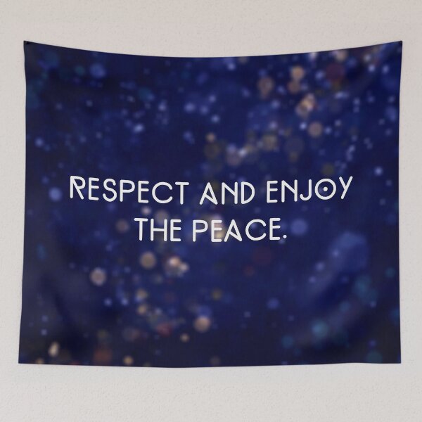 Item preview, Respect and Enjoy the Peace Font Art designed and sold by orionlodubyal.