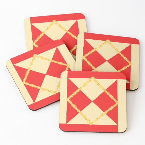 Item preview, Square Red Golden print designed and sold by ArchiJoshi2001.