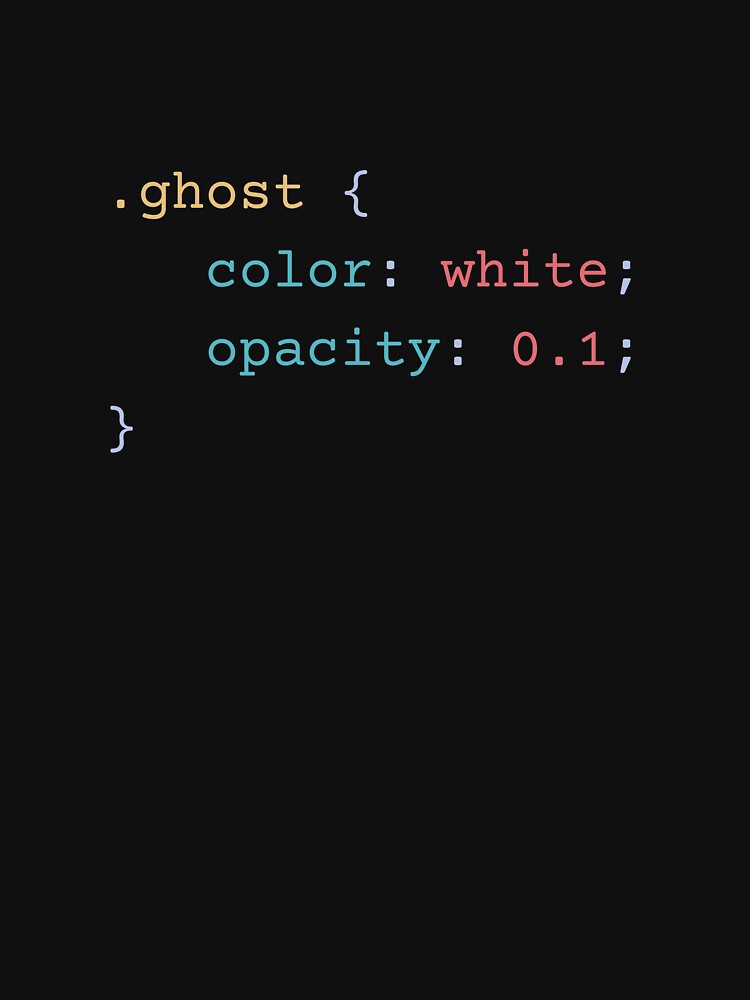 "Ghost As A CSS Code. HTML, Javascript, And CSS Design Are Always A