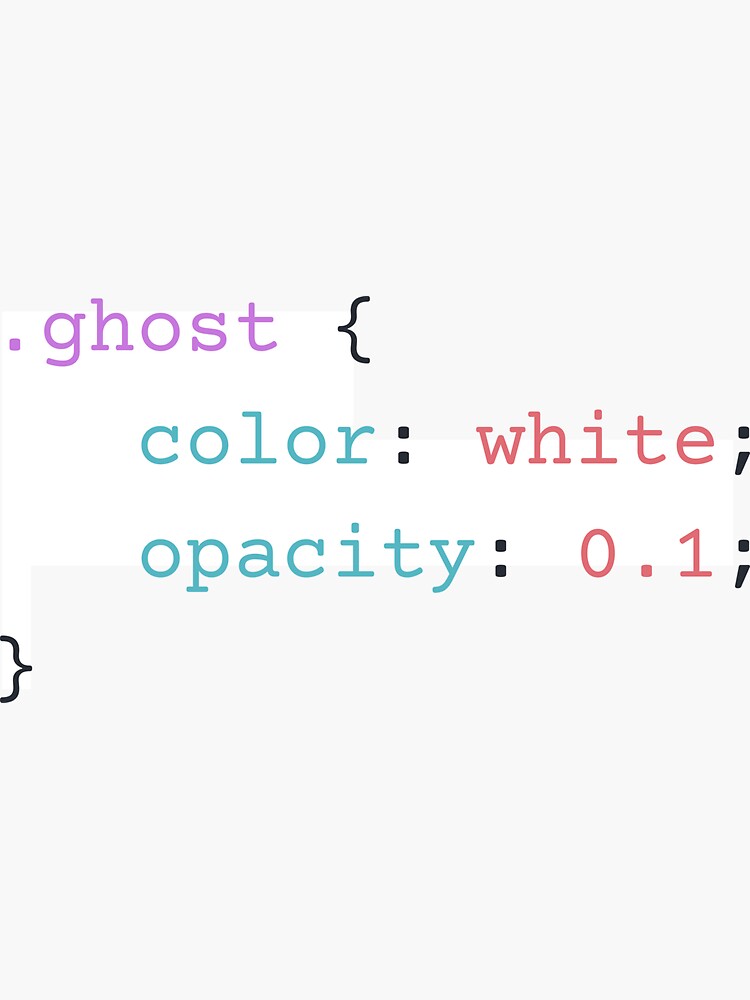 "Ghost As A CSS Code. HTML, Javascript, And CSS Design Are Always A