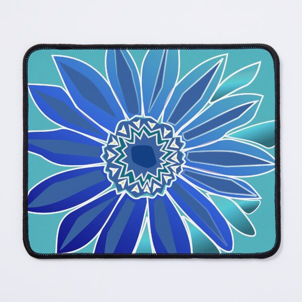 African Daisy Blues Mouse Pad