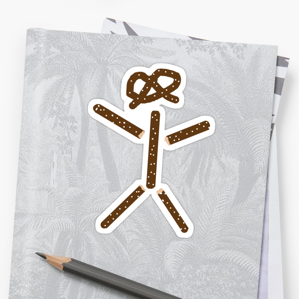 "Pretzel Stick Man" Stickers by rjburke24 Redbubble