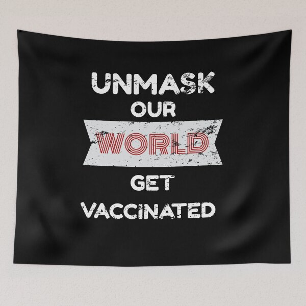 Item preview, Unmask Our World Get Vaccinated Vintage Educating Motivating  designed and sold by adamtepl.
