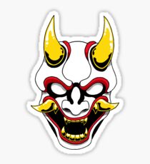 Oni Mask Stickers | Redbubble