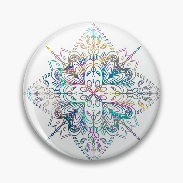 Item preview, dark mermaid flowery halo magic circle art pattern  designed and sold by tenkenryujin.
