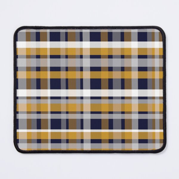 Item preview, Modern Retro Plaid Pattern in Mustard, Navy Blue, Gray, and White designed and sold by kierkegaard.