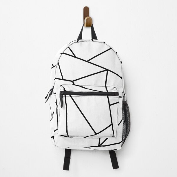 Item preview, Black Mosaic Lines On White Background designed and sold by rewstudio.
