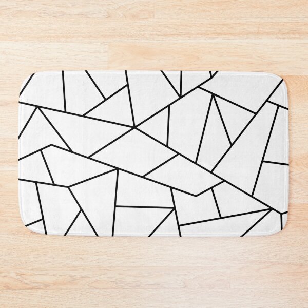 Item preview, Black Mosaic Lines On White Background designed and sold by rewstudio.
