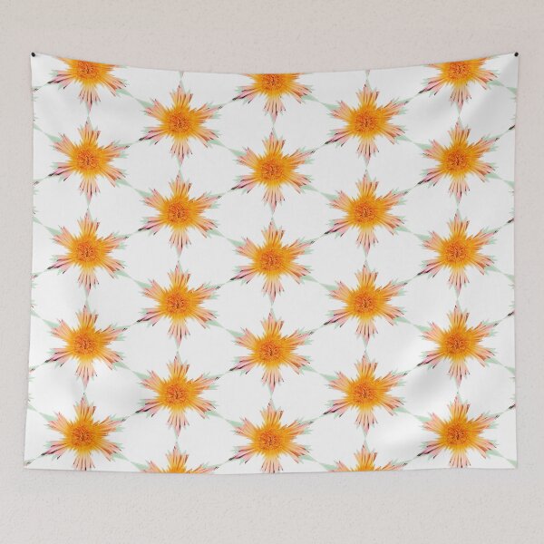 Item preview, Snowflakes Star Yellow-Pink-Mint flower by Iritof designed and sold by iritof.
