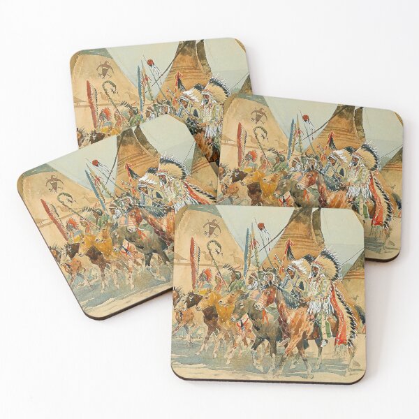Item preview, Jefes indios con estándares por Edward Borein designed and sold by PatricianneK.