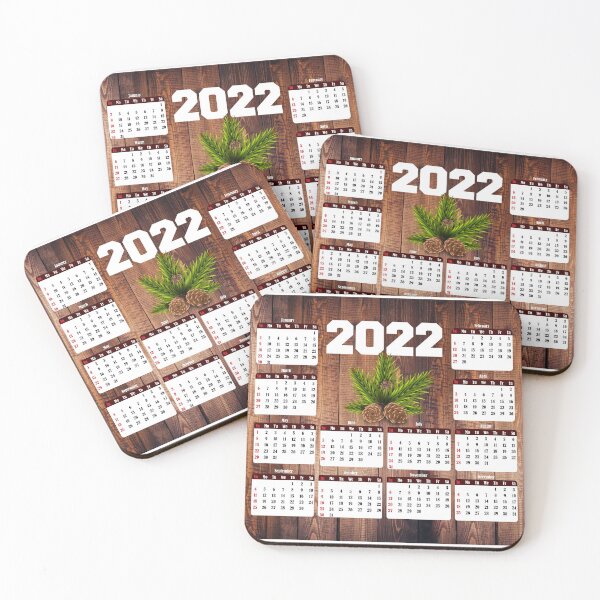 Item preview, Wood Photo Background Annual 2022 Calendar designed and sold by PinkPandaDesign.