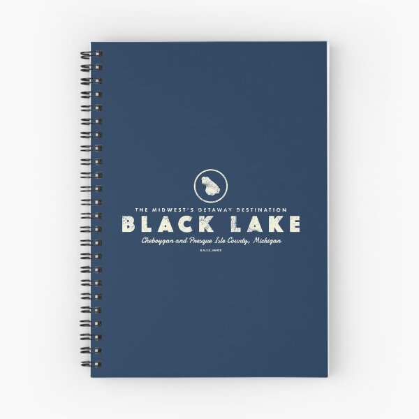 Item preview, Black Lake, Michigan - Lake Shape designed and sold by deadmansupplyco.