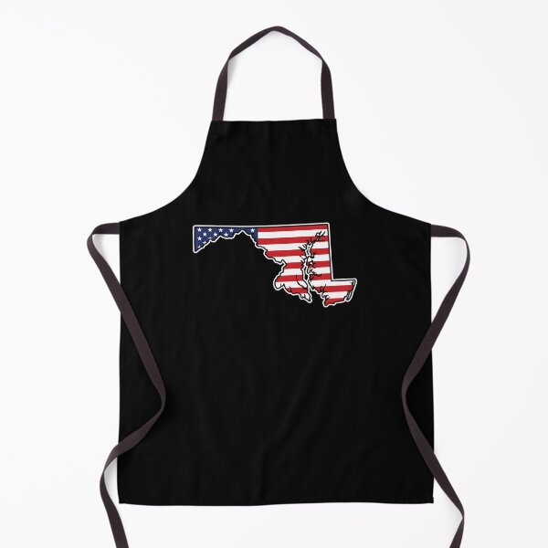 Item preview, Maryland State Shape with American Flag for Marylanders designed and sold by MarylandStyle.