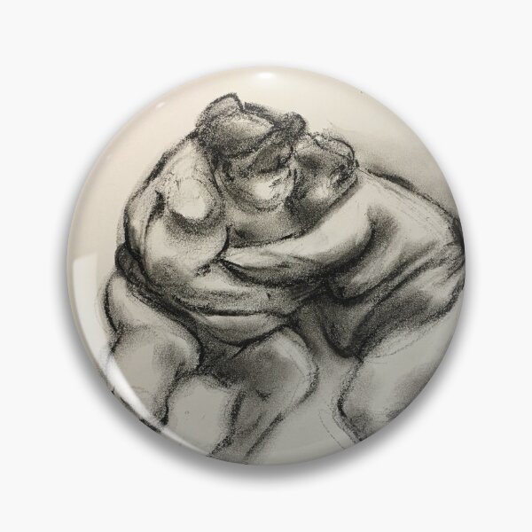 Artikelvorschau, Sumo #1 - Kohlezeichnung der Sumo-Ringer auf Papier entworfen und verkauft von Rebecca Rees.