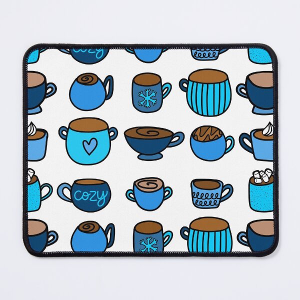 Item preview, Cozy Blue Winter Doodle Mugs, made by EndlessEmporium designed and sold by EndlessEmporium.