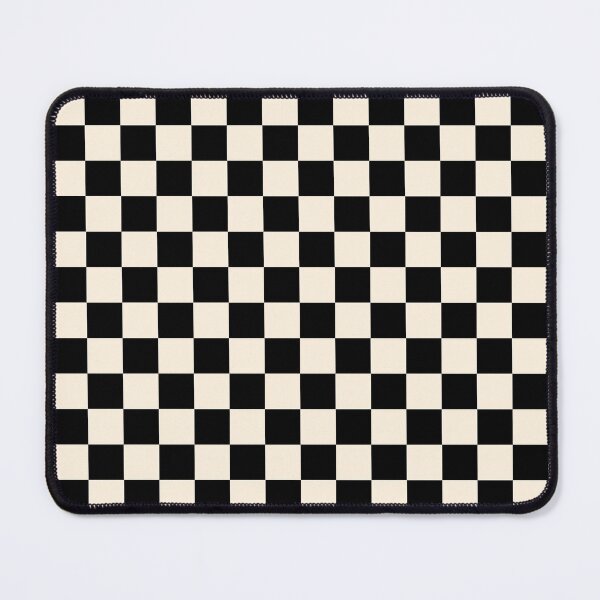 Item preview, Checkerboard Mini Check Pattern in Black and Almond Cream designed and sold by kierkegaard.