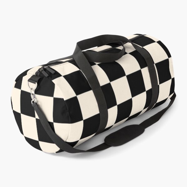 Item preview, Checkerboard Mini Check Pattern in Black and Almond Cream designed and sold by kierkegaard.