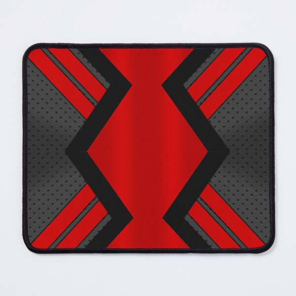 Item preview, Stylish red geometric design with a black border and a perforated grid background designed and sold by velisani.