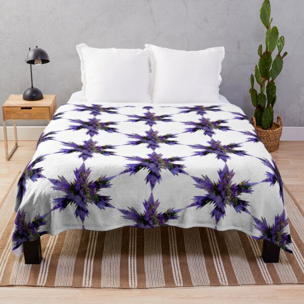 Item preview, Snowflakes Star Green Violet flower by Iritof designed and sold by iritof.