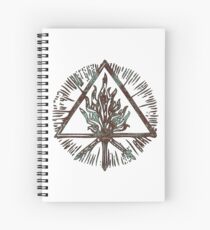 ANCIENT FIRE SYMBOL - aqua grunge ***find hidden gems in my portfolio*** Spiral Notebook