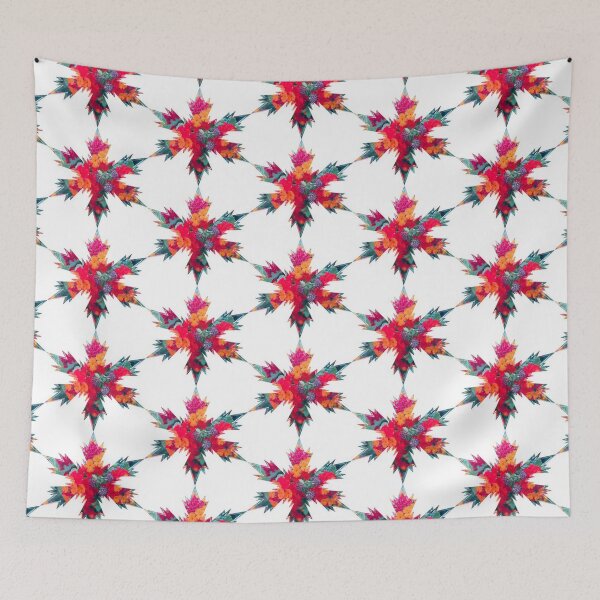 Item preview, Xmas Snowflakes Star Green Red Orange flowers by Iritof designed and sold by iritof.
