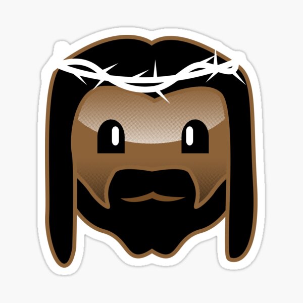 "Black Jesus Emoji Christian Christmas T Shirts" Sticker by