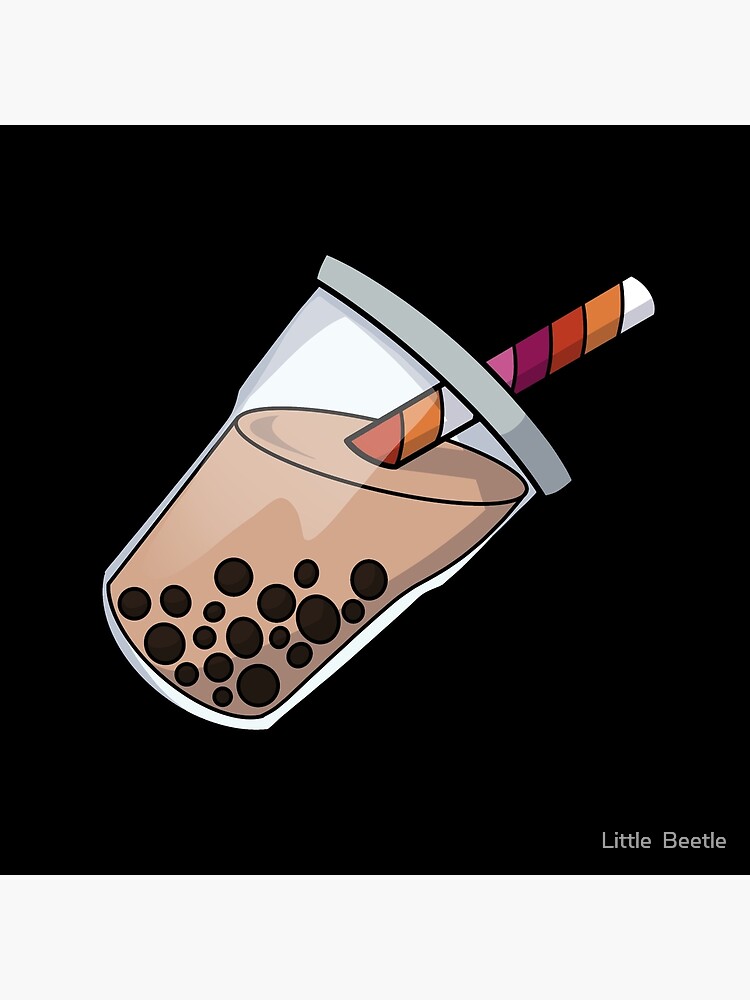 Let’s Get Boba Tea Lesbian Pride Poster For Sale By Littlesquid Redbubble