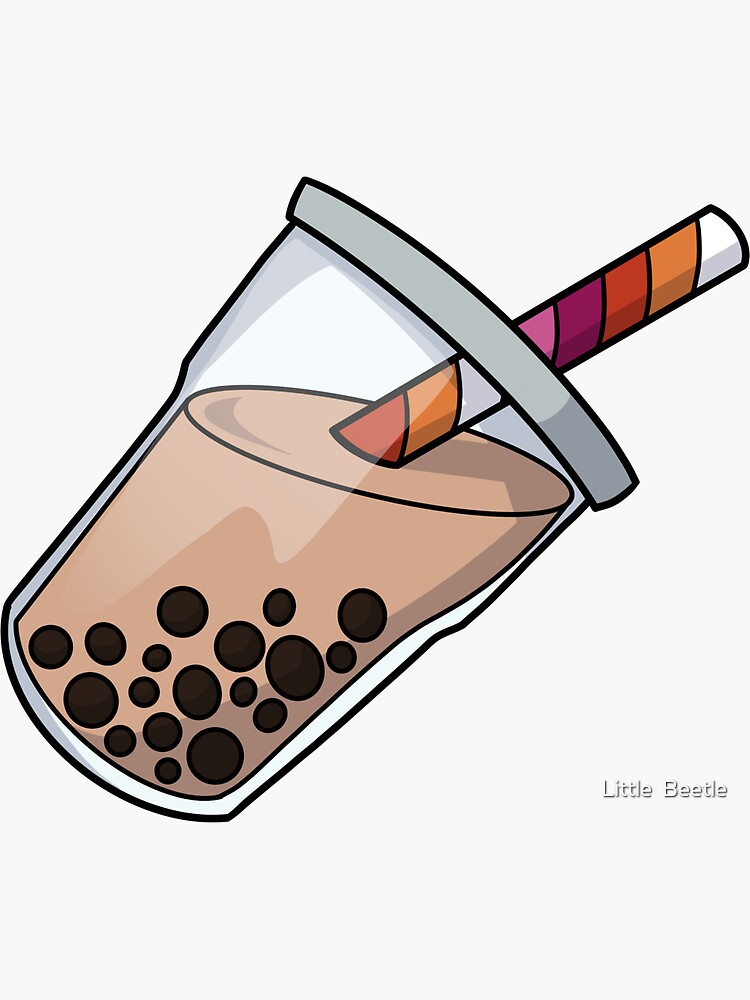 Let’s Get Boba Tea Lesbian Pride Sticker For Sale By Littlesquid Redbubble