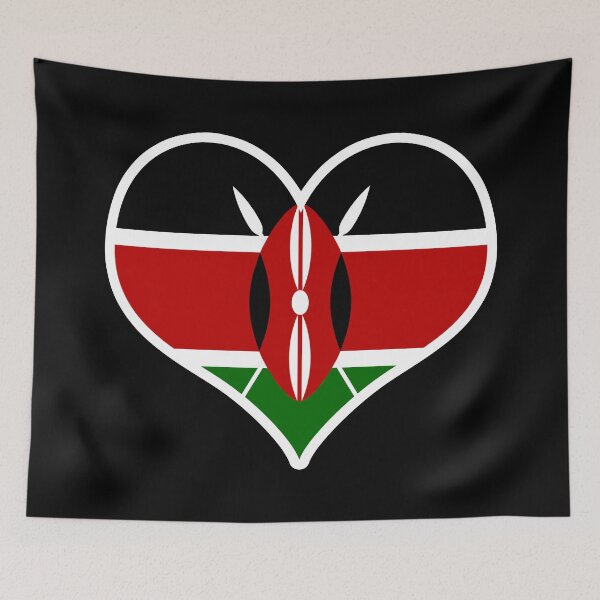 Item preview, Kenya Flag Heart designed and sold by PKHalford.