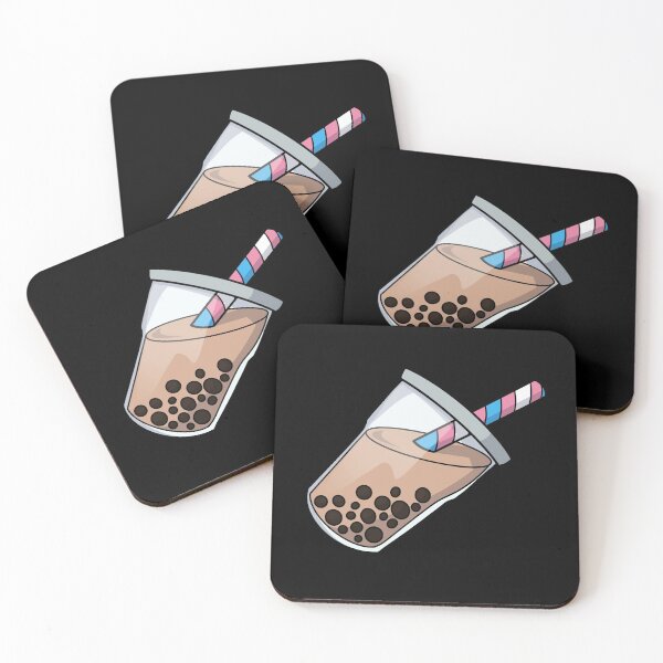 Item preview, Let’s Get Boba Tea (trans pride) designed and sold by Little Beetle Works.