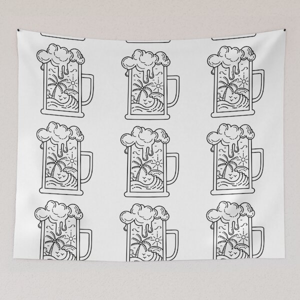 Item preview, Black happy hour minimalist art. designed and sold by HybridoStore.