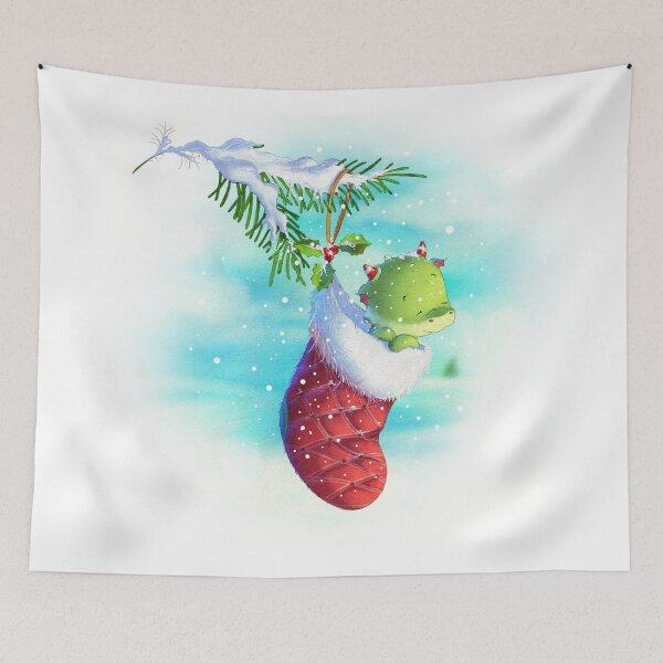 Item preview, Baby dragon in stocking designed and sold by leehollandart.