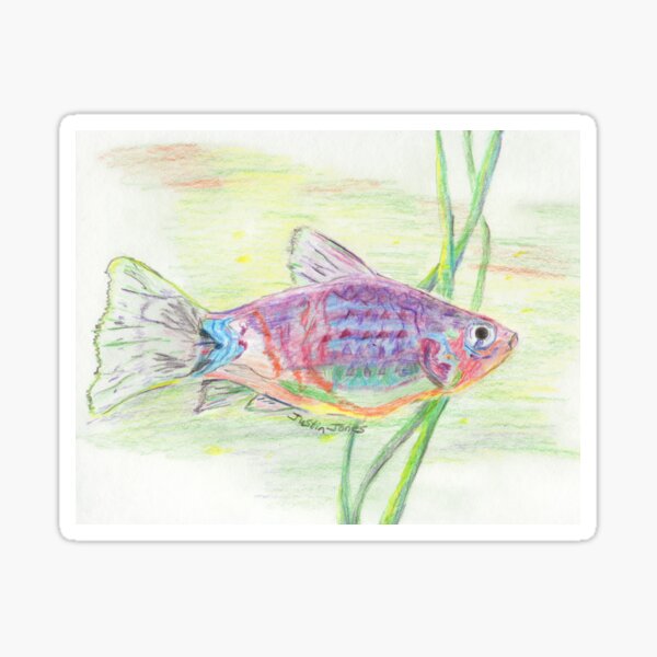 Tropical Fish Platy Sticker