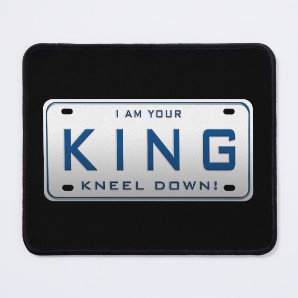 Item preview, I´M YOUR KING  SARCASTIC LICENSE PLATE WHITE & BLUE designed and sold by MantixArt.