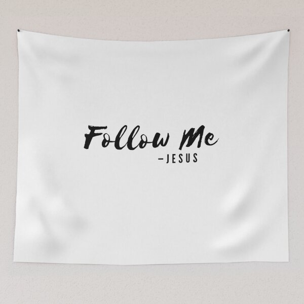 Item preview, Jesus Says, Follow Me | Black on White designed and sold by WordsToArt.