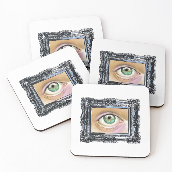 Item preview, Hazel Eyeball Eye Digital Framed Illustration designed and sold by WhatWhatDesigns.