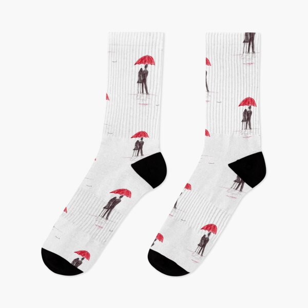 Item preview, Love couple with red umbrella designed and sold by Monika Howarth.