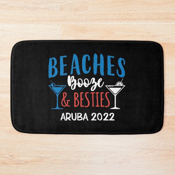 Item preview, Beaches Booze Besties Bachelorette Aruba 2022 Girls Trip print designed and sold by jakehughes2015.