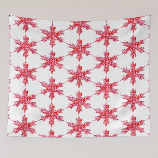 Item preview, Snowflakes Star Red Pink flowers by Iritof designed and sold by iritof.