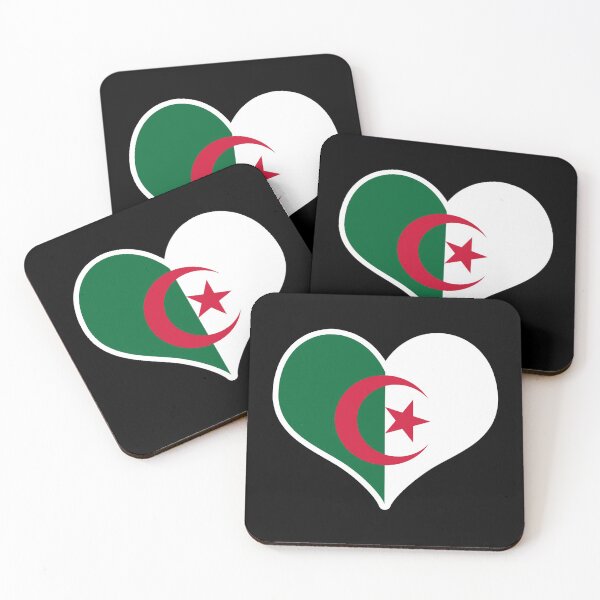 Item preview, Algeria Flag Heart designed and sold by PKHalford.