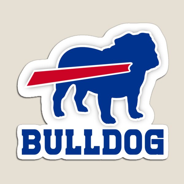 Buffalo Bills Word Name Monogram w/ Buffalo Logo Type Die-cut MAGNET