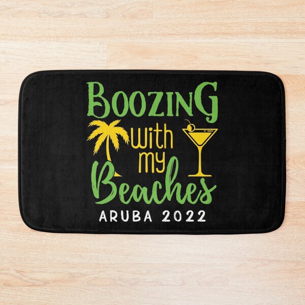 Item preview, Boozing With My Beaches Bachelorette Girls Trip Aruba 2022 print designed and sold by jakehughes2015.