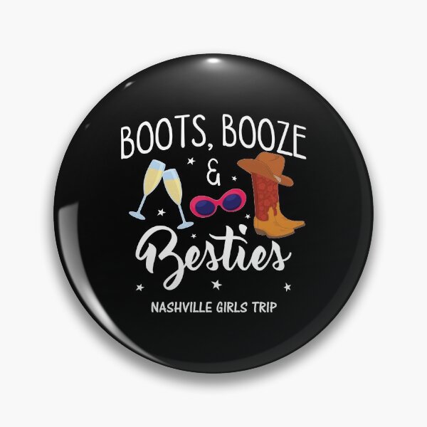 Item preview, Boots Booze Besties Bachelorette Nashville Girls Trip print designed and sold by jakehughes2015.